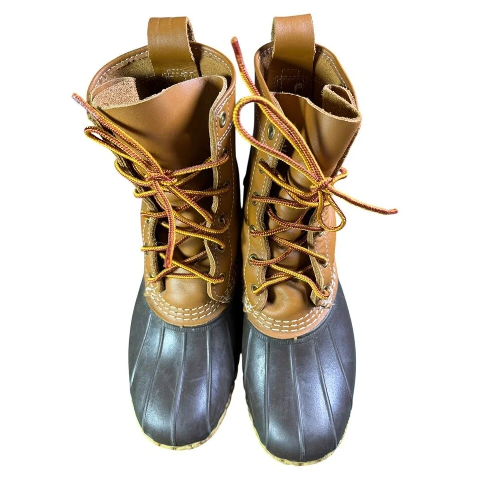 L.L.Bean Bean Boots Leather Rubber Duck Boots Made in Maine Women’s 8M